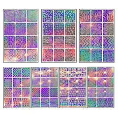 HOLOGRAPHIC NAIL STICKERS (Set of Random 20 Sheet)