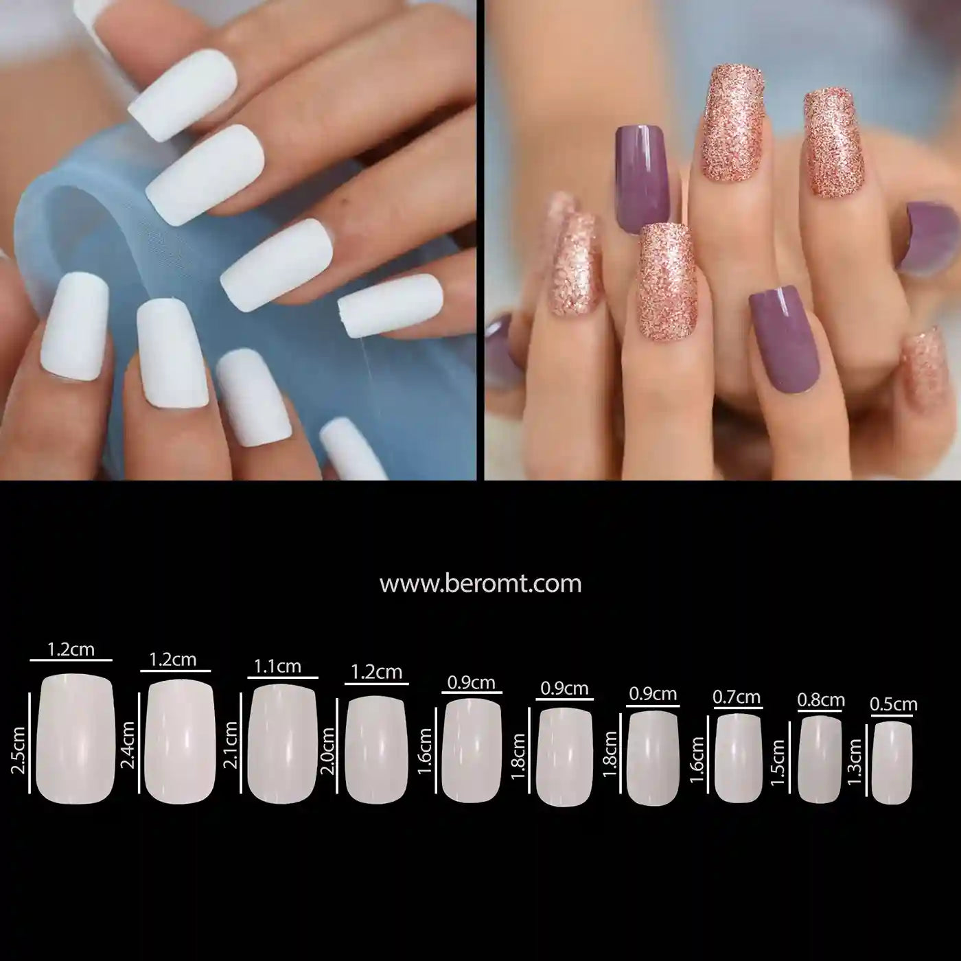 ACRYLIC Nails Long Different color and size