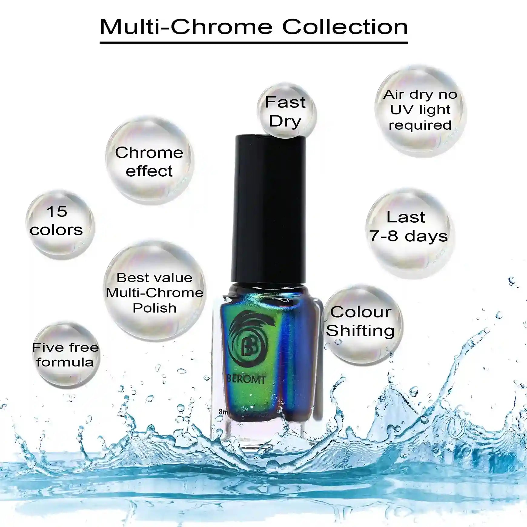 multichrome nail polish layering