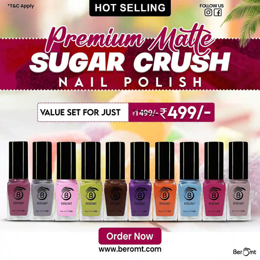 Matte Sugar Crush Nail Polish Value set of 10 (611-620)
