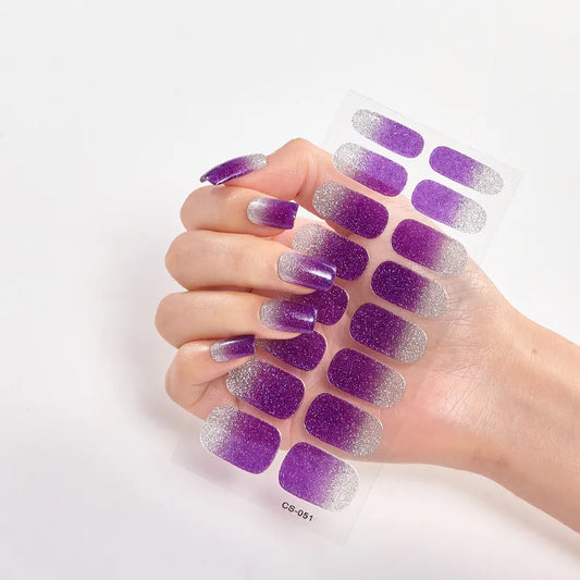 UV-Free Nail Wraps Semi Glitter