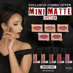 Mini Nude Matte Combo of 5 Lipsticks