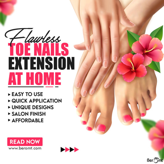 Flawless toe nails extension at home