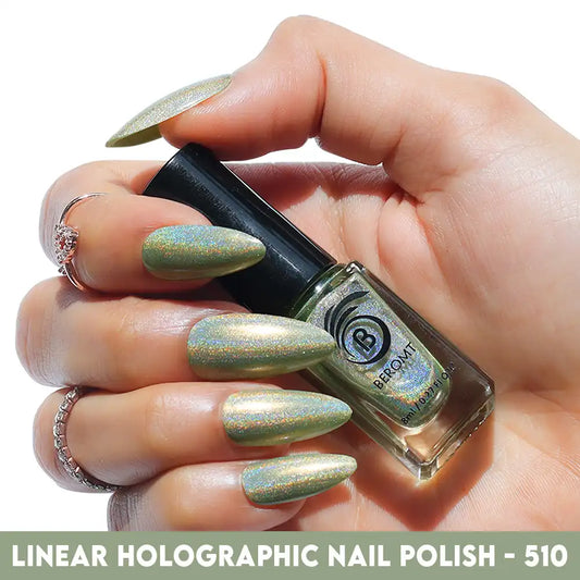 LINEAR HOLOGRAPHIC FOREST GLITTER NAIL POLISH  BNP 510