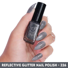 REFLECTIVE RED WINE GLITTER NAIL POLISH