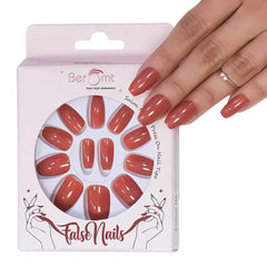 SHORT GLOSSY NAILS-(NAIL KIT INCLUDED)