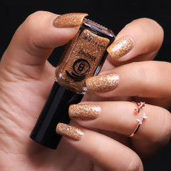 Get Bold crushed metallic foil nail polish with a reflective finish.