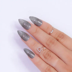 REFLECTIVE GREY GHOST GLITTER NAIL POLISH BNP 326