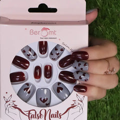 HEART PRINTED NAILS - (NAIL KIT INCLUDED)