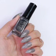 REFLECTIVE GREY GHOST GLITTER NAIL POLISH BNP 326