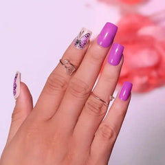 PRINTED BUTTERFLY NAILS -  784 (NAIL KIT INCLUDED)