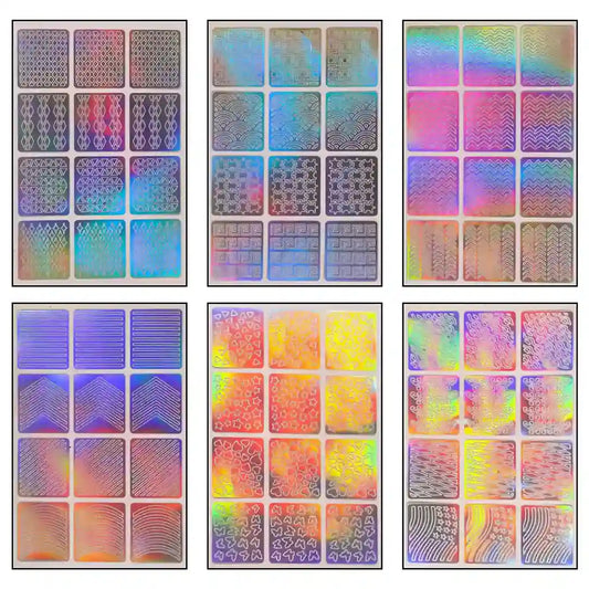 HOLOGRAPHIC NAIL STICKERS (SET OF ANY RANDOM 5)