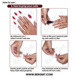 DOUBLE CHAIN CHARM FALSE NAILS - BFNC 02 DC (NAIL KIT INCLUDED)