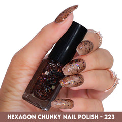 HEXAGON CHUNKY NAIL POLISH