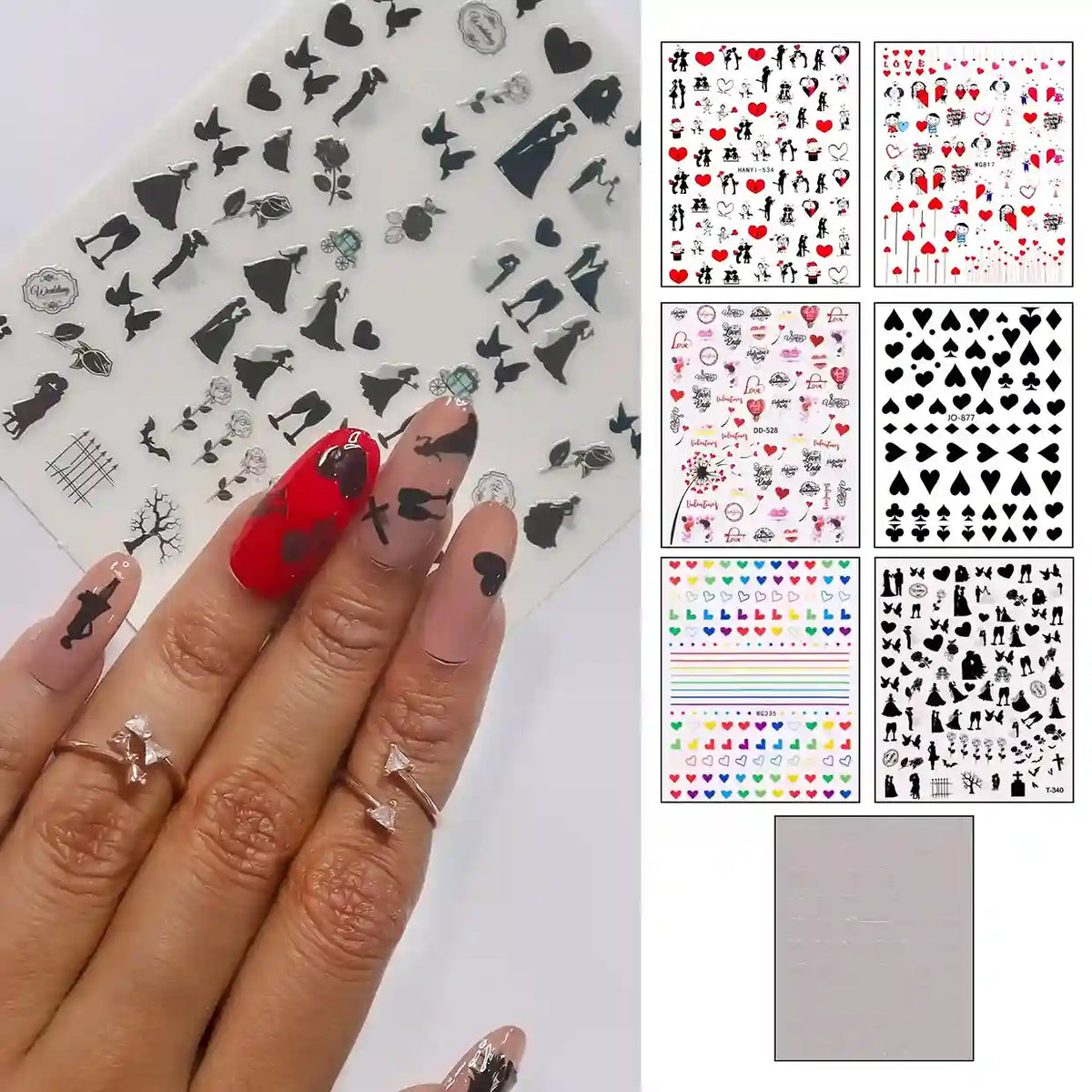 BEROMT NAIL STICKERS (SET OF ANY RANDOM 3) BNS666L