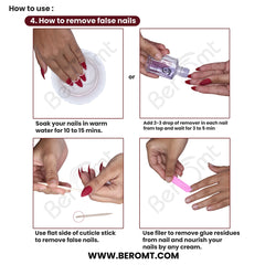 SHORT GLOSSY NAILS-(NAIL KIT INCLUDED)