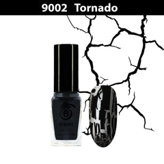 Black tornado crackle nail polish