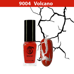 Orange Volcano crackle nail polish