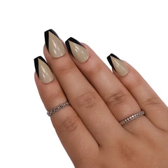 PLAIN LONG SQUARE FRENCH TIPS (NAIL KIT INCLUDED)