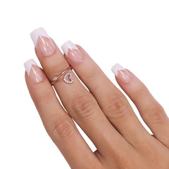 PLAIN LONG SQUARE FRENCH TIPS (NAIL KIT INCLUDED)