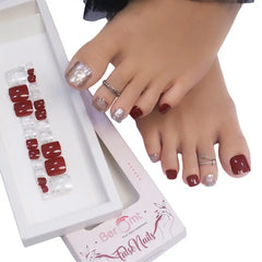 TOE GLITTER NAILS (NAIL KIT INCLUDED)