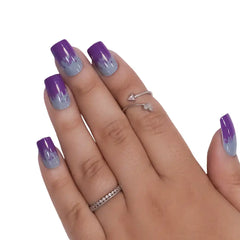 LONG SQUARE FRENCH TIPS (NAIL KIT INCLUDED)