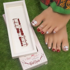 TOE PRINTED NAILS (NAIL KIT INCLUDED)