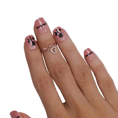 LONG SQUARE FRENCH TIPS (NAIL KIT INCLUDED)