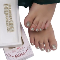 TOE GLITTER NAILS (NAIL KIT INCLUDED)