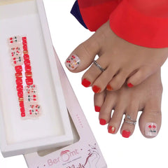 PRINTED TOE NAILS (NAIL KIT INCLUDED)