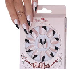 FRENCH BLACK & WHITE NAILS (NAIL KIT INCLUDED)