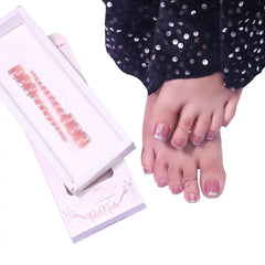 TOE FRENCH NAILS (NAIL KIT INCLUDED)