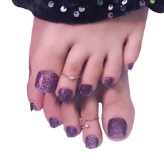 TOE GLITTER NAILS (NAIL KIT INCLUDED)