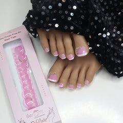 TOE FRENCH NAILS (NAIL KIT INCLUDED)