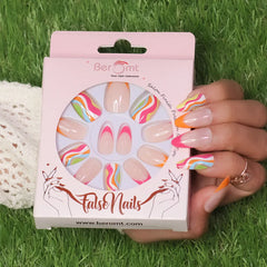 FRENCH COLORFUL NAILS (NAIL KIT INCLUDED)