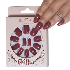 GLOSSY OVAL NAILS (NAIL KIT INCLUDED)