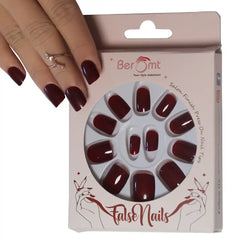 SHORT GLOSSY NAILS-(NAIL KIT INCLUDED)