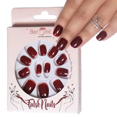 SHORT GLOSSY NAILS-(NAIL KIT INCLUDED)