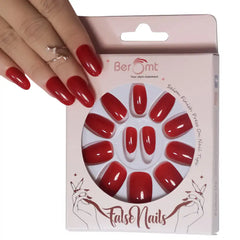 SHORT GLOSSY NAILS-(NAIL KIT INCLUDED)