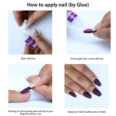 GLOSSY SQUARE NAILS (NAIL KIT INCLUDED)