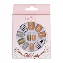 PRINTED GLITTER NAILS-(NAIL KIT INCLUDED)