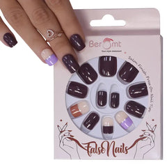 PRINTED SHORT SQUARE NAILS - (NAIL KIT INCLUDED)