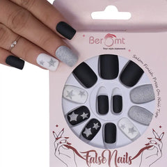 PRINTED GLITTER NAILS-(NAIL KIT INCLUDED)