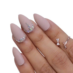 BRIDAL C SHAPE STONE NAILS (NAIL KIT INCLUDED)