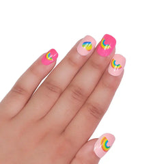 KIDS PINK FALSE NAILS (NAIL KIT INCLUDED)