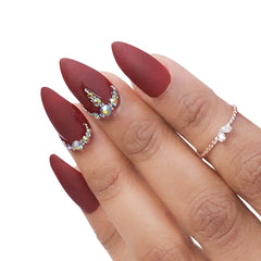 BRIDAL C SHAPE STONE NAILS (NAIL KIT INCLUDED)