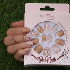 PRINTED SHORT SQUARE NAILS - (NAIL KIT INCLUDED)