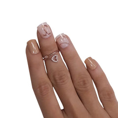 PRINTED SHORT SQUARE NAILS - (NAIL KIT INCLUDED)