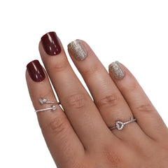 GLITTER SMALL SQUARE NAILS (NAIL KIT INCLUDED)