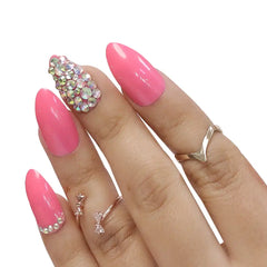 BRIDAL SINGLE STONE  NAILS (NAIL KIT INCLUDED)